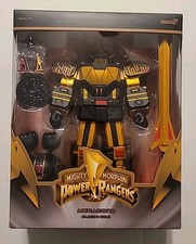 Super 7 Mighty Morphin Power Rangers Ultimates  Megazord Black & Gold Sealed New