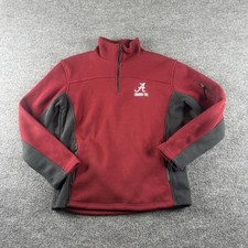 Alabama Crimson Tide Jacket Mens Medium Red NCAA Football Colosseum Quarter Zip
