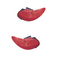RüCkleuchten Heckleuchten Set Links & Rechts Rot FüR Peugeot 206 CC 2D