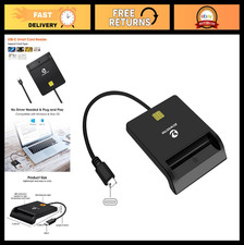 USB C CAC Reader - Smart Type C Card Reader for DOD Military Access, Windows  M