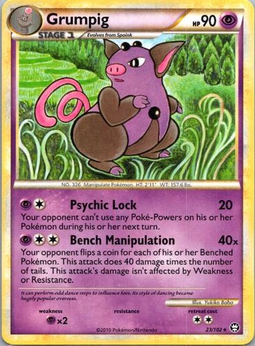 Grumpig 23/102 Triumphant Rare LP Pokemon TCG