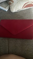 Red Envelope Flap Clutch Handbag for Women, S...