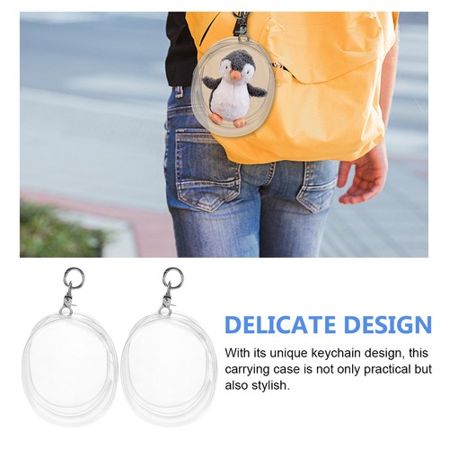  3 Pcs Figure Case Keychain Collection Display Bag Storage Hanging - Zdjęcie 9 z 12