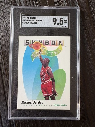 1991-92 Skybox - Michael Jordan #572 Skybox Salutes GOAT SGC 9.5! Cool Card!