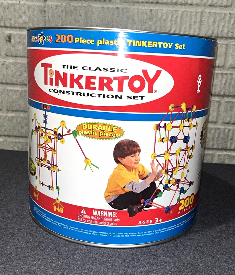 Tinkertoy Classic Construction Set 200-Piece Plastic Canister Ages 3+ 30084 - Image 1 of 4