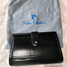 Vintage Pierre Cardin Leather Clutch With Dust bag In Excellent Condition