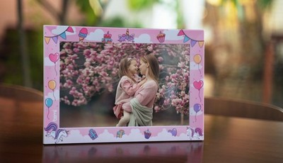 Bemi Frame Kinder-Digitalfotorahmen 10,1 Zoll, WLAN mit Frameo Pink
