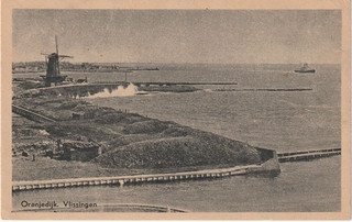 VLISSINGEN. Oranjedijk met Molen. Oude gebruikte Ansichtkaart