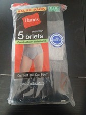 Men  s 2003 Hanes Comfortsoft Mid Rise Briefs 5 XL NOS READ
