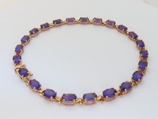 14k Gold Amethyst Bracelets Womens Jewelry Gift February Birthstone Size 8 B093