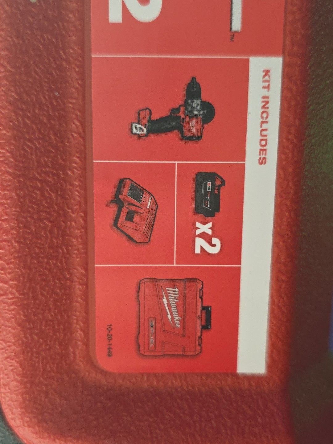 MILWAUKEE 2804-22 M18 18v Fuel 1/2" Hammer Drill /Driver Kit Case (CASE ONLY)