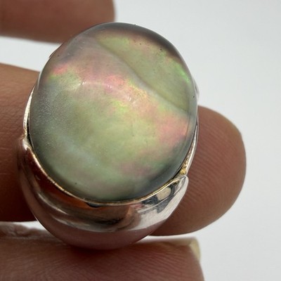 Vtg Robert Lee Morris RLM Studio Mystic Cab Sterling Silver Ring Modernist Sz 7