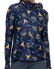 NWT Coolibar UPF 50+ Women's Paros Sailing Hoodie Rash guard Birds Beach XXL