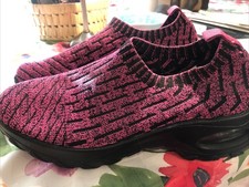 Air Cushion Women  s Sport Sneakers Breathable Mesh Walking Slip-On Running Shoes