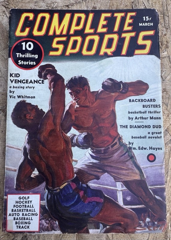 Complete Sports March 1937 Pulp Magazine Boxing Baseball Basketball H.W. Scott