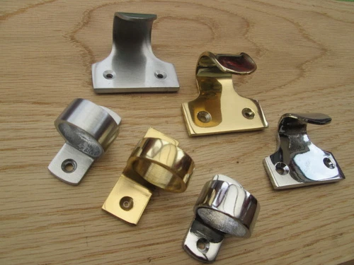 SOLID BRASS VICTORIAN VINTAGE OLD  STYLE WINDOW SASH FITTINGS HANDLES