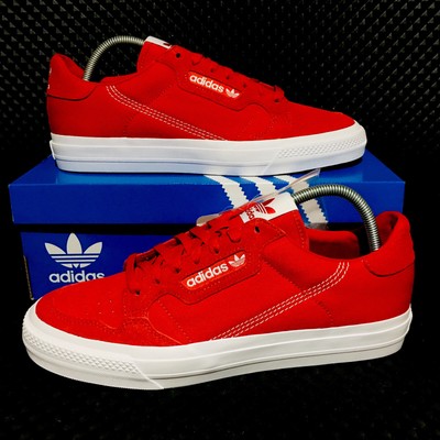 adidas continental vulc red