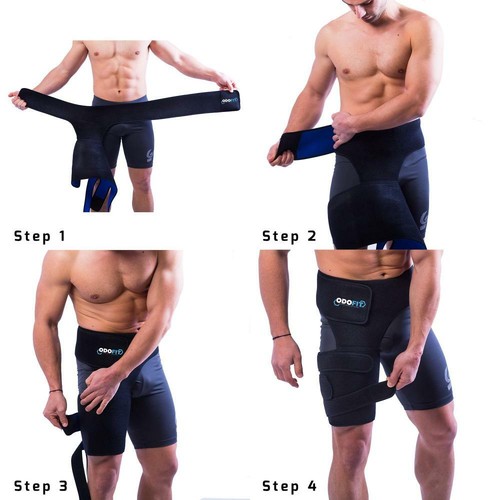 ODOFIT Unique Support Brace for Groin Hip Quadricep Thigh Wrap - Pulled...  - Picture 7 of 8