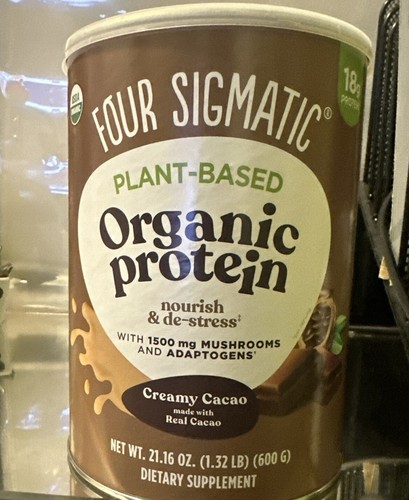 Plant-Based Organic Protein with Mushrooms & Adaptogens, Creamy Cacao, 1.32 lbs