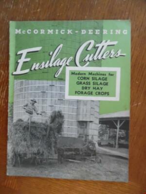 c.1943 McCormick Deering Ensilage Cutters Catalog Brochure Vintage Original IHC