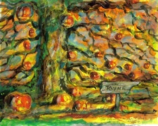 THE RAVINE Bradbury October Signed Print Halloween Tree Artist JOHN RANDALL YORK