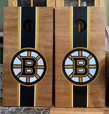 Stained Boston Bruins Cornhole with free bags