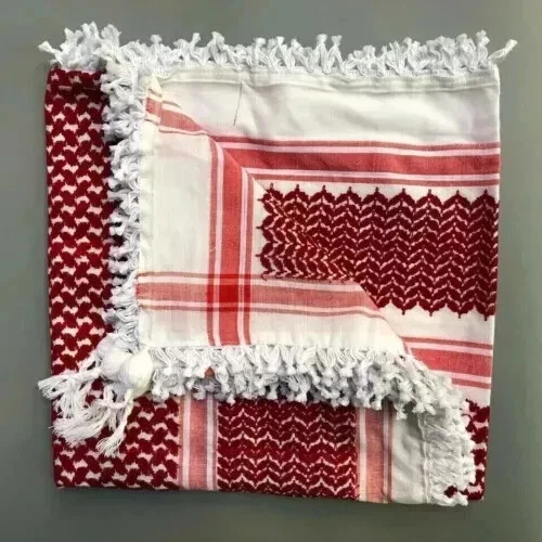 Beautiful Looking Neck Wrap Scarf Kufiya Arafat Made With Pure Cotton Handmade