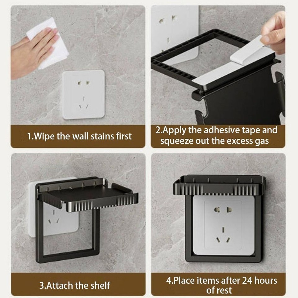 No Need To Punch Holes Socket Rack Mobile Phone Charging Storage Holder