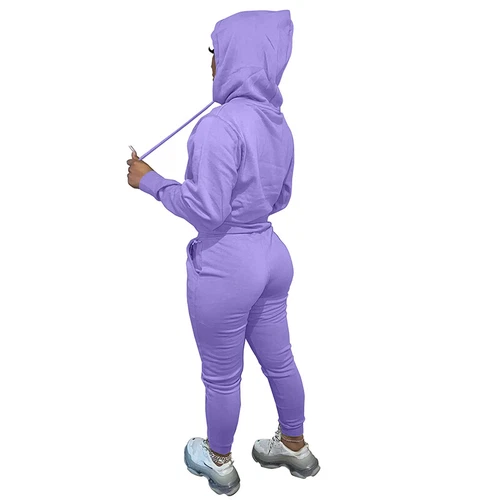 Ladies Jogger Set Long Sleeve Two Piece Outfit Women Loose Fit Jogging - Picture 63 of 141