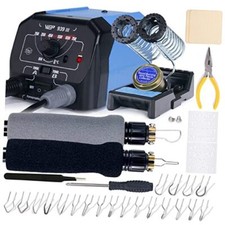 939-III Dual Pen Wood Burning Kit 34-IN-1 with 20 Woodburning Tips Soft-Grip