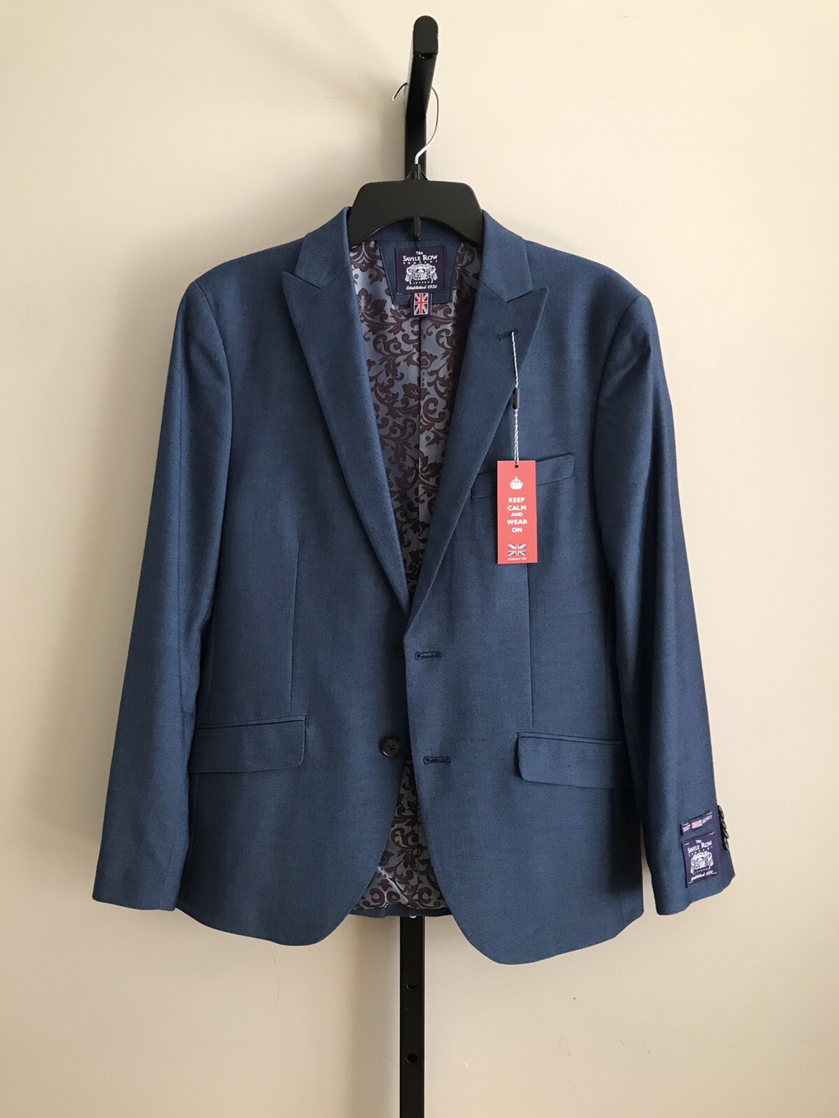 FILA Giacca tuta risvolto da uomo nera The Savile Row Company 2 bottoni taglia 38S