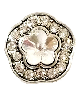 3D CLEAR RHINESTONES 18/20mm GINGER SNAP BUTTON POPPER INTERCHANGEABLE JEWELRY 