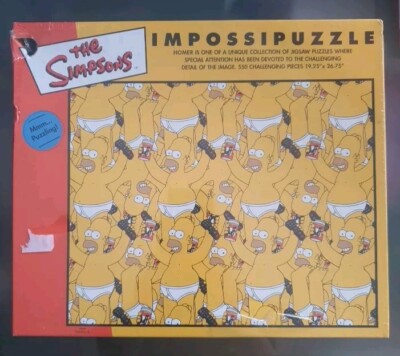 Rare Simpsons Impossipuzzle 2003 Homer 550 Piece Jigsaw Brand New Sealed Old 