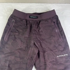 Alphalete Infinity Tech Joggers Camo Purple Pants Stretch Breathable Elastic Men