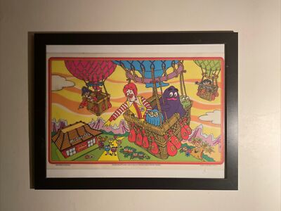 Framed McDonald's Vintage Ronald McDonald Place Mat | eBay