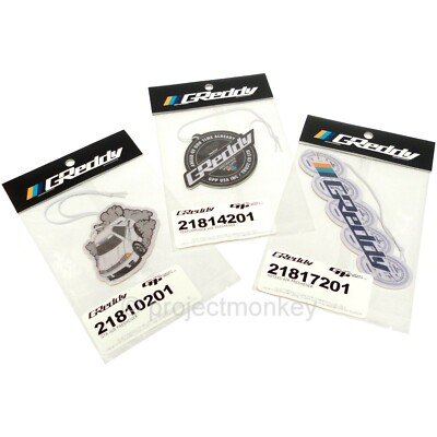 Greddy Air Fresheners Set of 3 Melon, Green Apple & Peach Scents Genuine JDM