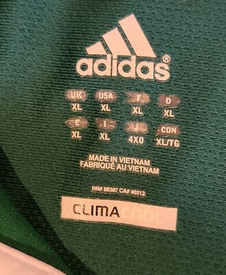 その他 cip Adidas Climacool Scorch Mens XL Green White Polyester Polo Shirt