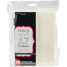 Heavyweight A7 Envelopes 5.25 X7.25 Inches Ivory 50 piece 