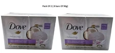 2 X Dove Relaxing Beauty Bar Soap with Coconut Milk & Jasmine 4 x 90g (8 Bars)