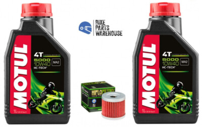 KAWASAKI KLX 125 D-Tracker 10-14 MOTUL 10W-40 ÖL- & HIFLOFILTER SERVICE KIT
