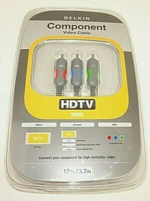 Belkin Component Video 12' Cable HDTV Video GOLD Plate Double Shield VCR TV DVD
