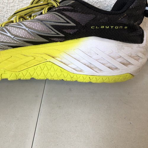 Hoka One One Men Clayton 2 Running 1014774 BWCT Black/Grey/Yellow Sz 11.5 SHOES2 - Picture 16 of 22
