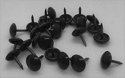 UPHOLSTERY PINS TACKS NAILS DECORATIVE SOFA CRAFT STUDS MATT BLACK 5-5000