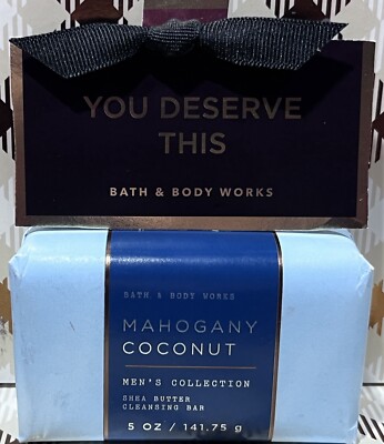X1 MAHOGANY COCONUT Bath & Body Works Bar Shea Butter Cleansing Soap