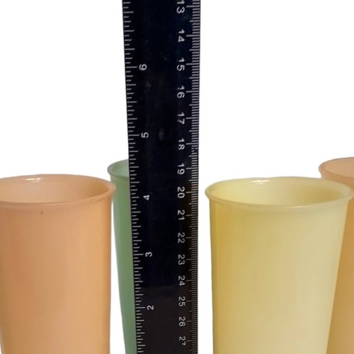 6 Vintage Tupperware Juice Tumblers Pastel 6oz Retro 50s MCM Camping Picnic Kids - Picture 5 of 5
