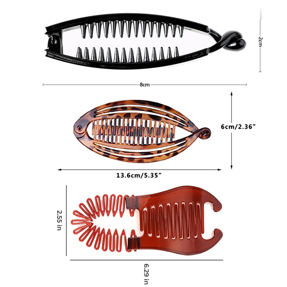 12PCS Banana Clips for Thick Hair Women Thin Ponytail Holder Combs