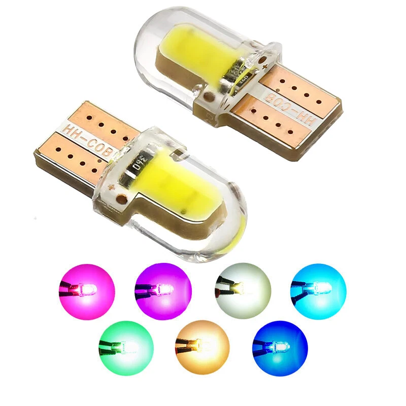 10X T10 Led Light Bulb 1w Car License-plate Cob Silicone 12v Lights Lighting - Image 2 of 4