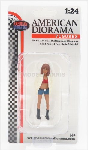 AMERICAN DIORAMA 24103 FIGURES - GIRL HIP HOP - 3 - WHITE RED BLUE - 1/24