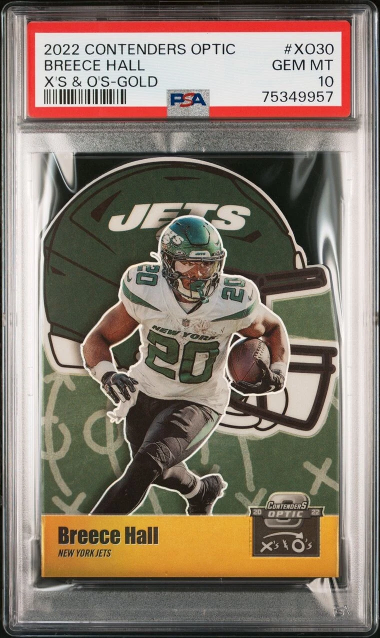 Breece Hall Panini Contenders Optic X's & O's #XO30 Gold