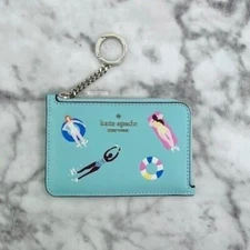 Kate Spade Pool Float Medium L-Zip Card Holder Wallet